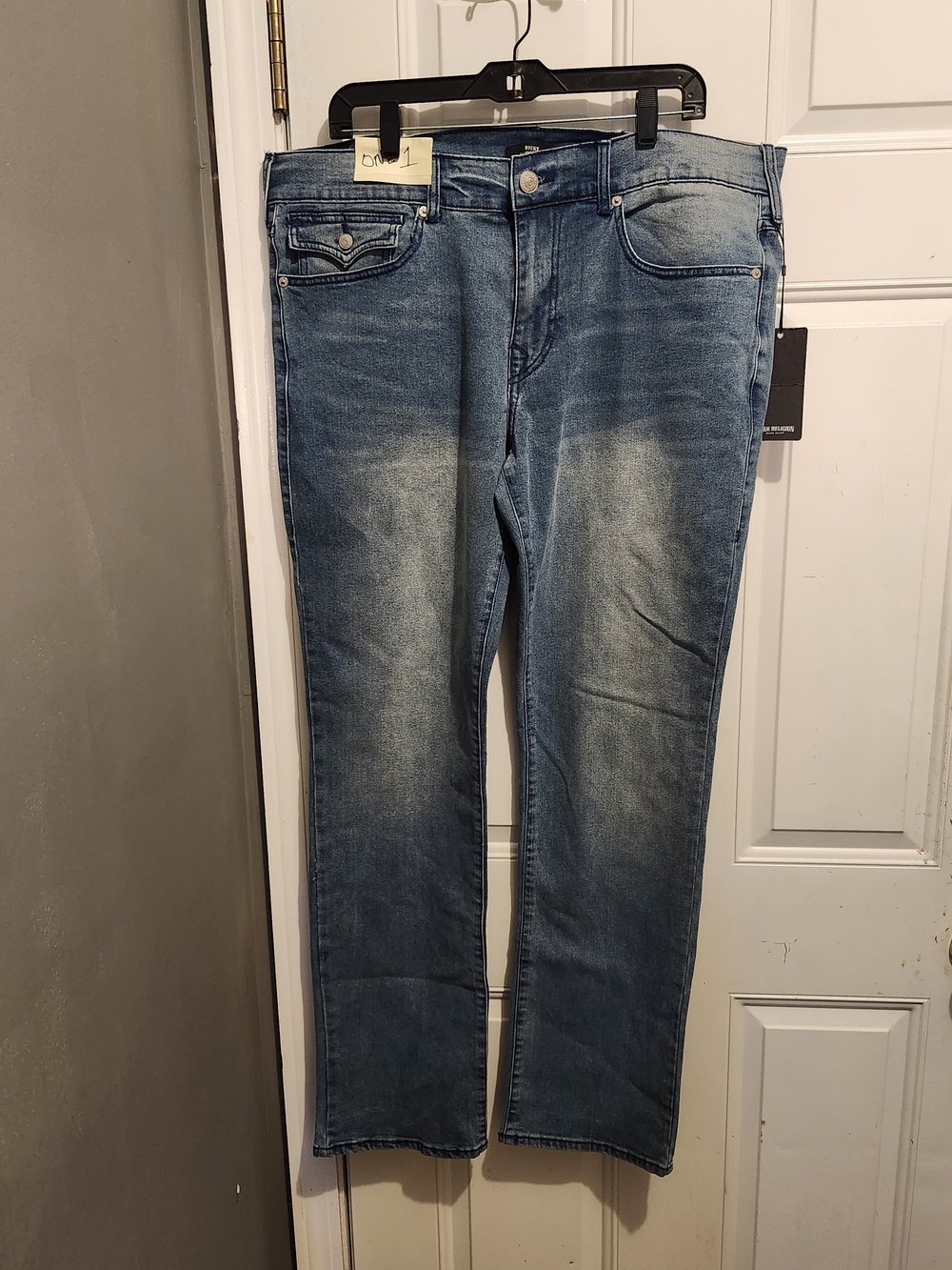 True Religion Men's Light Blue Straight Jeans